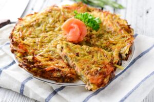 Tortilla mit Zucchini und Lachs Tortilla mit Zucchini und Lachs